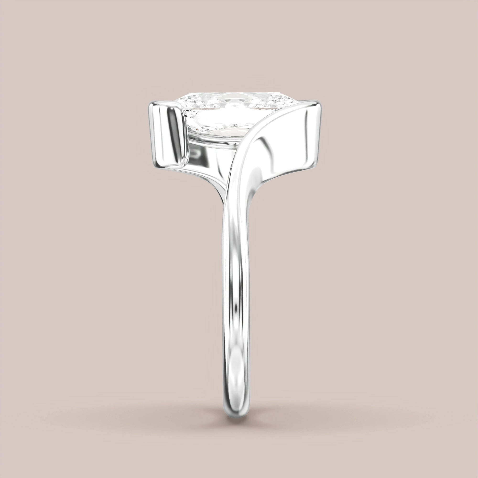 Oval - White gold