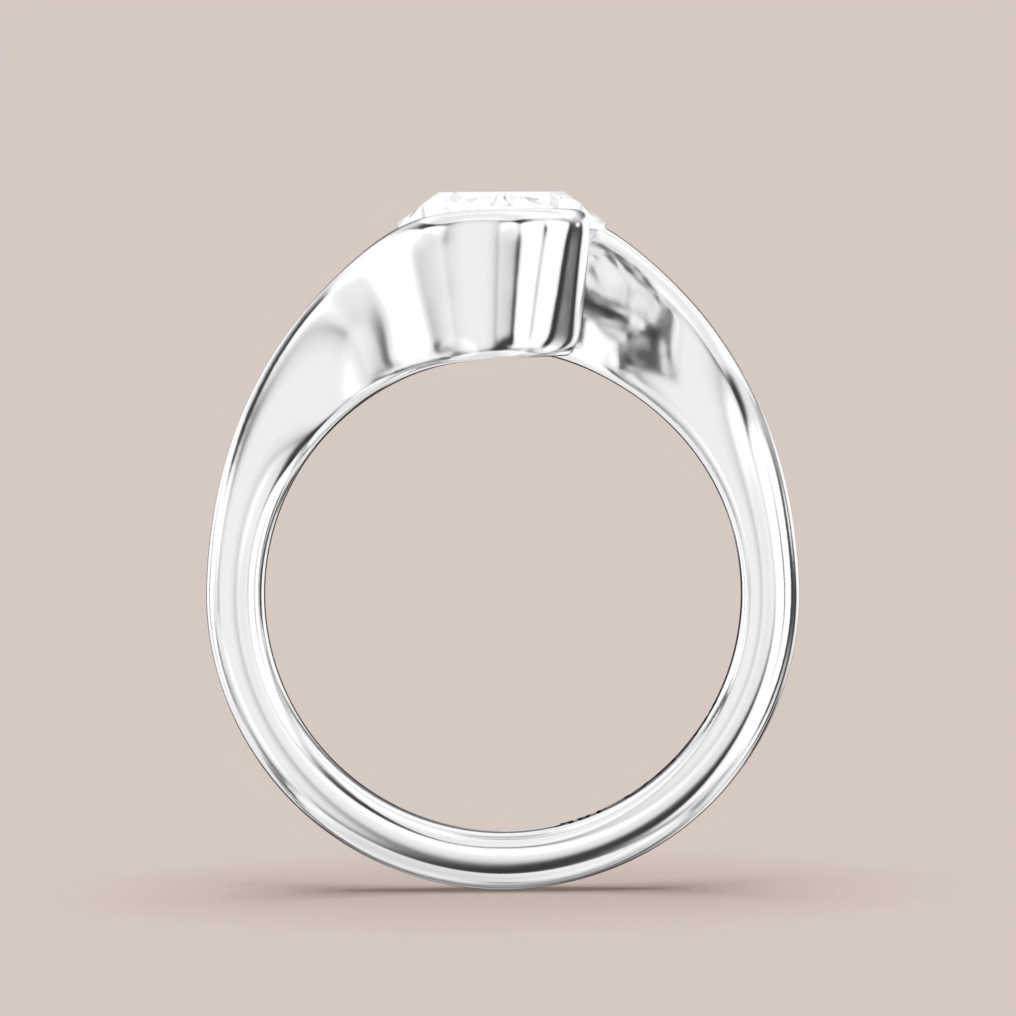 Oval - White gold