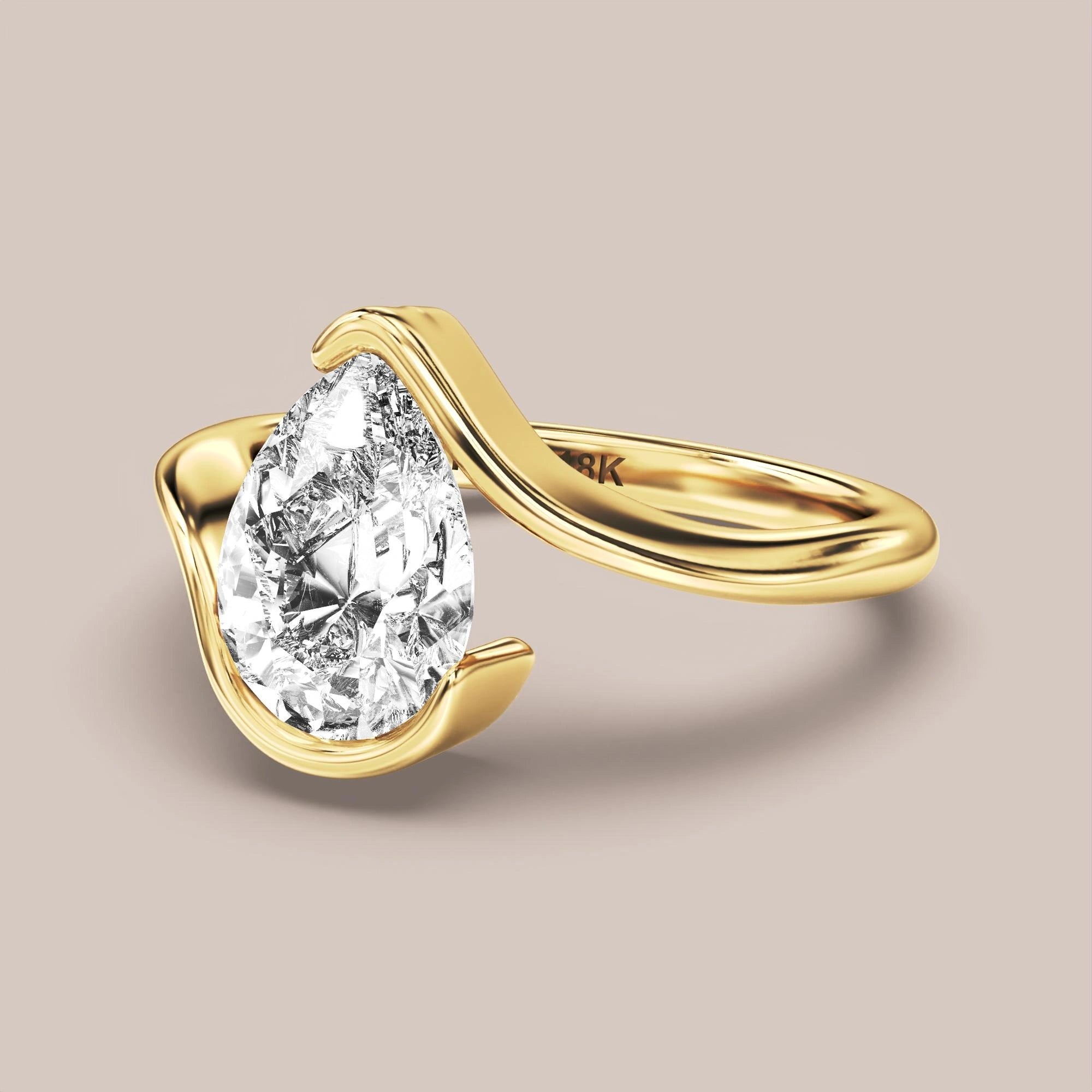 Pear - Yellow gold