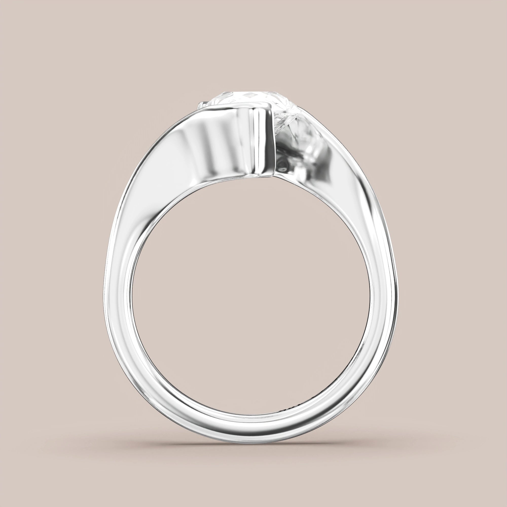 Pear - White gold