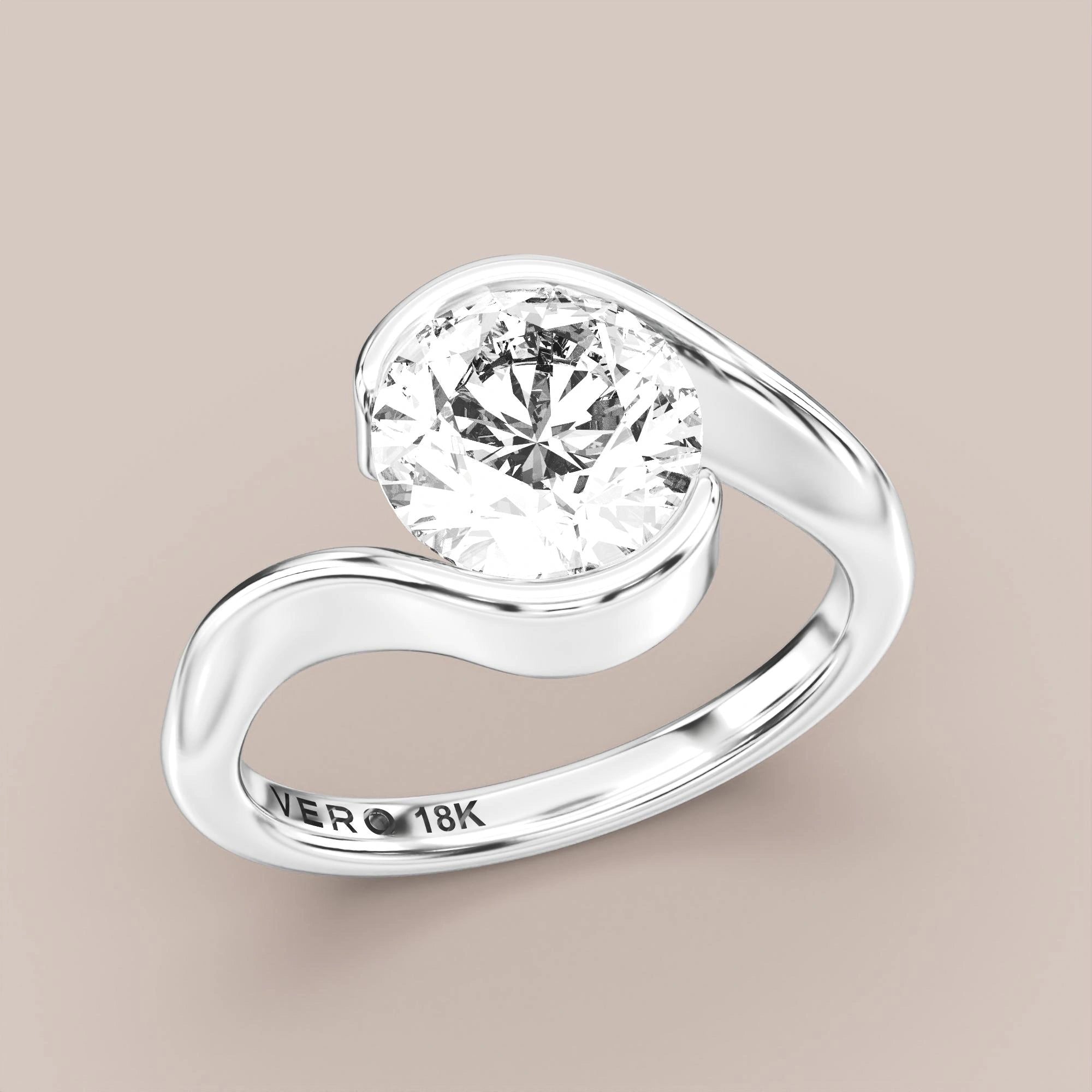 Round - White gold