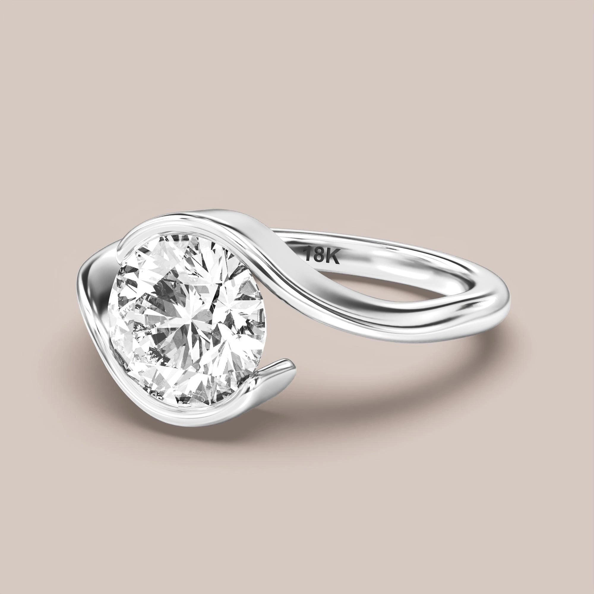 Round - White gold