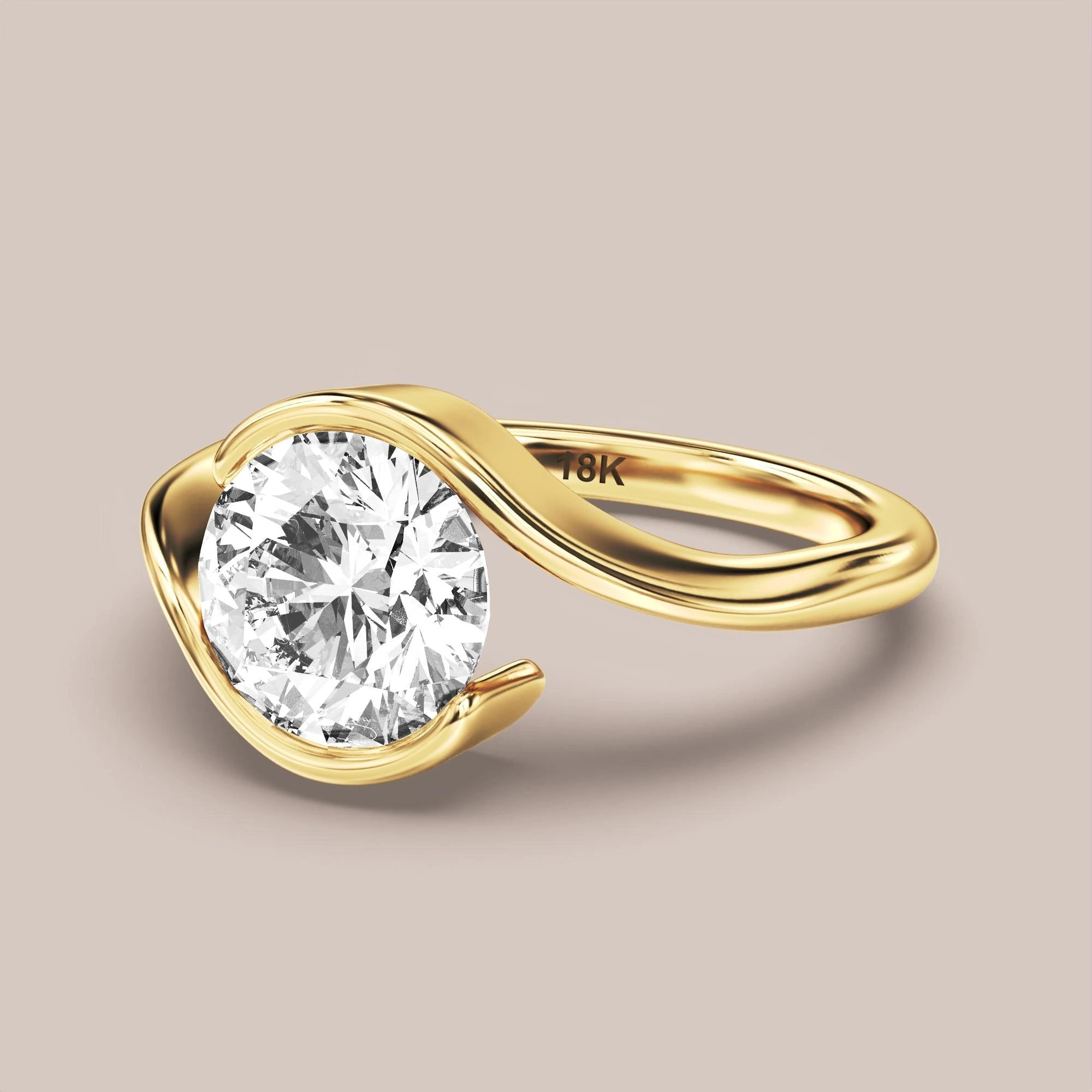 Round - Yellow gold