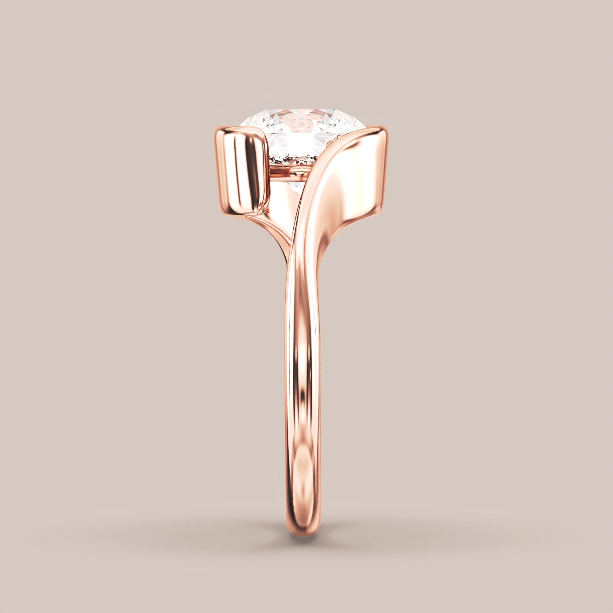 Round - Rose gold