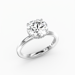 Classic Hidden Halo Round Brilliant Cut Solitaire