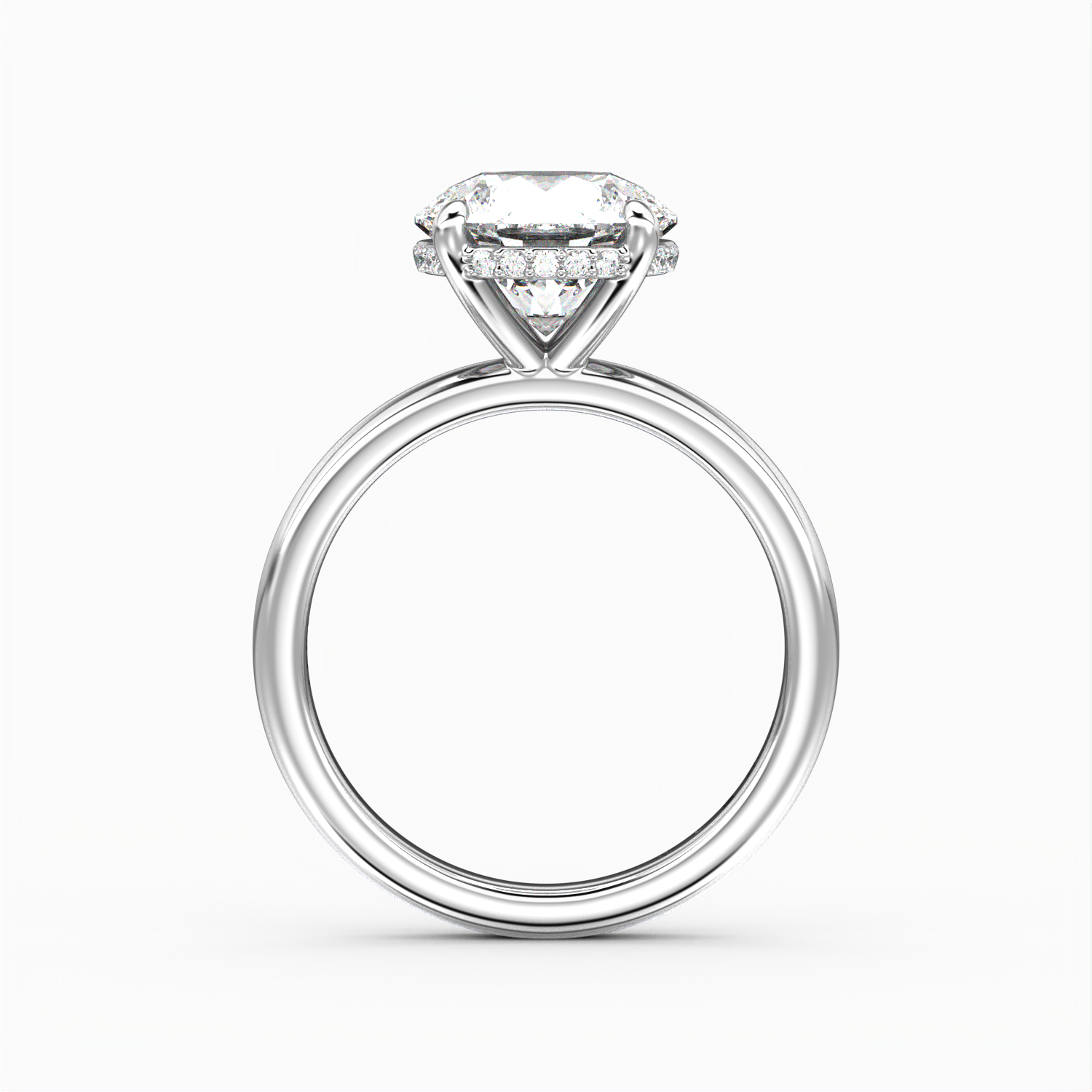 Classic Hidden Halo Round Brilliant Cut Solitaire