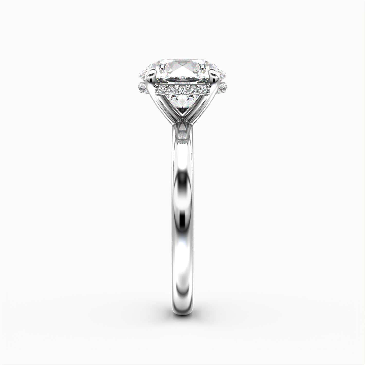 Classic Hidden Halo Round Brilliant Cut Solitaire