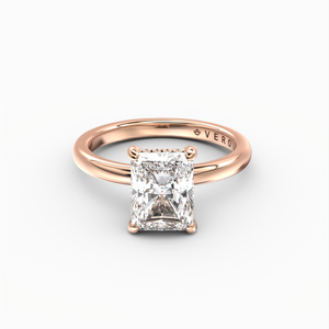 Classic Hidden Halo Radiant Cut Solitaire