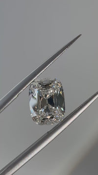 3Ct Antique Cut Elongated Cushion E Vs1