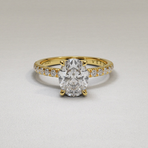 Pave oval 2025 engagement ring