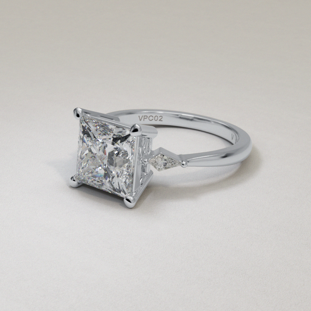 Princess cut 2025 solitaire setting