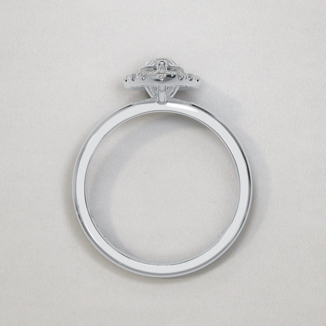 Dainty halo engagement ring deals